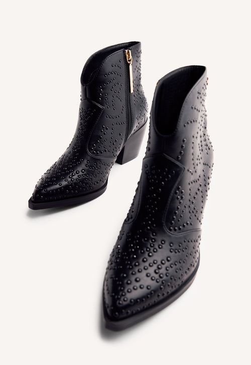 STUDDED ANIMAL PRINTBOY BOOTS SHELVIN