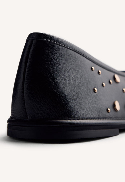 STUDDED LEATHER BALLET FLATS ACOMA