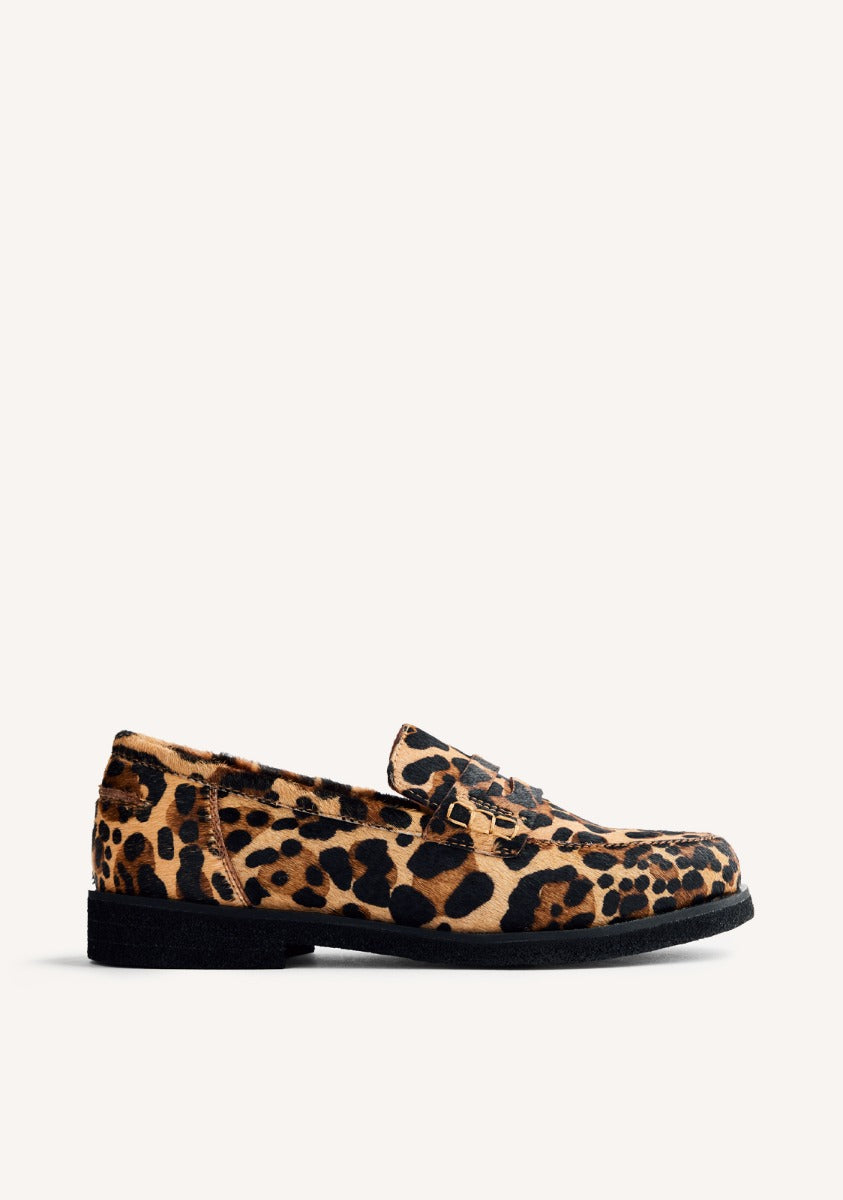 ANIMAL PRINT LEATHER LOAFERS EVELETH ANIMAL PRINT LEATHER LOAFERS EVELETH