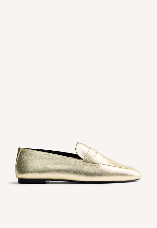 SHINY LEATHER LOAFERS BASSETT