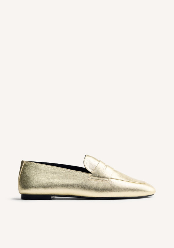 SHINY LEATHER LOAFERS BASSETT