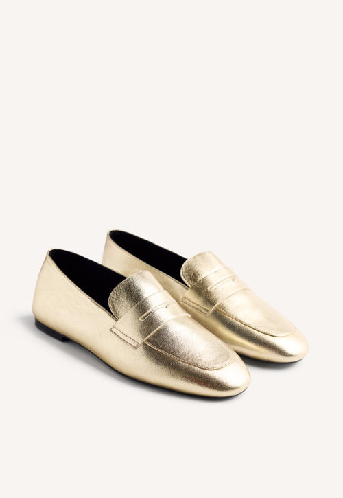 SHINY LEATHER LOAFERS BASSETT