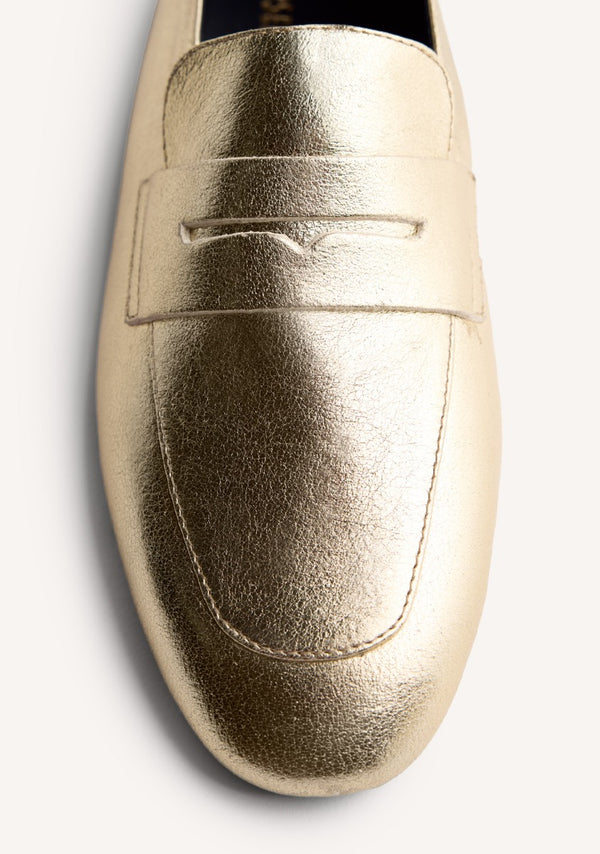 SHINY LEATHER LOAFERS BASSETT