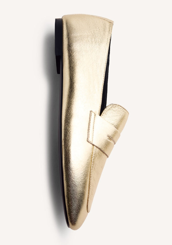 SHINY LEATHER LOAFERS BASSETT
