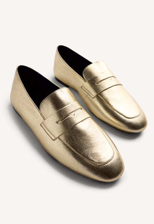 SHINY LEATHER LOAFERS BASSETT