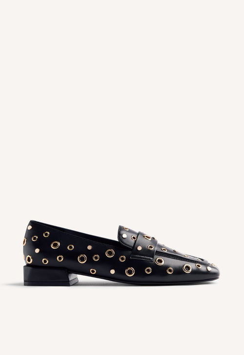 EYELETTED AND STUDDED LOAFERS IMLAY