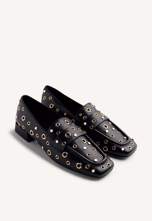 EYELETTED AND STUDDED LOAFERS IMLAY