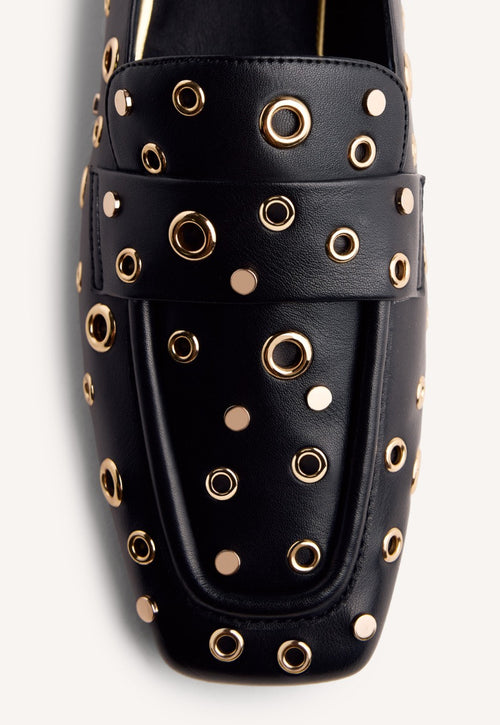 EYELETTED AND STUDDED LOAFERS IMLAY