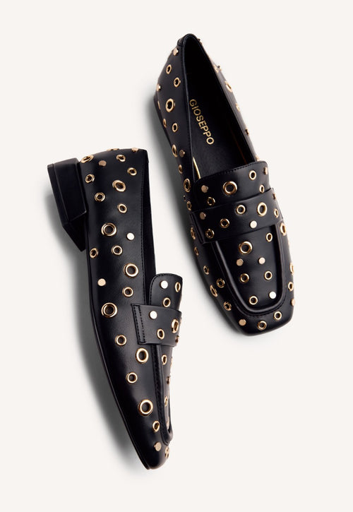 EYELETTED AND STUDDED LOAFERS IMLAY