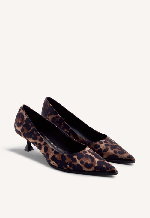 ANIMAL PRINT HEELED SHOES BIWABIK