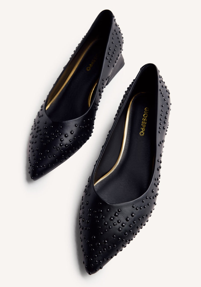 black beaded dress shoes Laurel Beaded Edwardian Shoes (Black) 11
