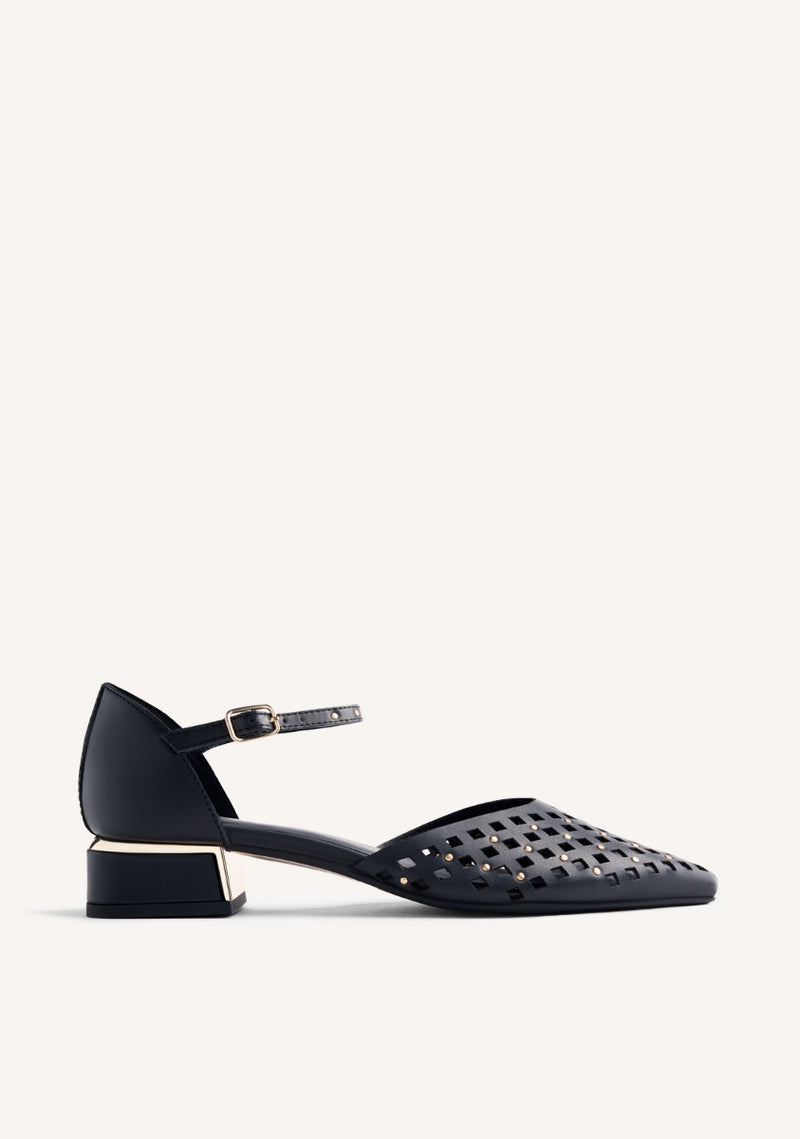 BALLERINE PELLE CON BORCHIE ONSTED