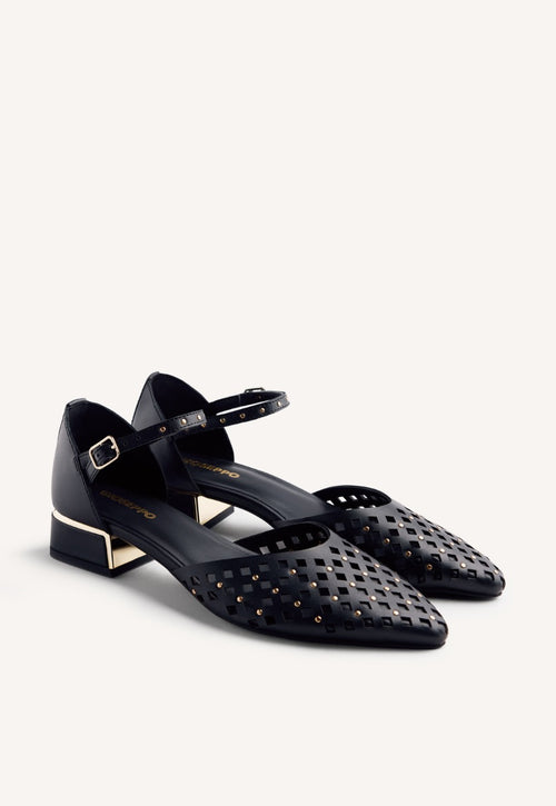 ZAPATOS TACÓN PIEL TACHAS ONSTED