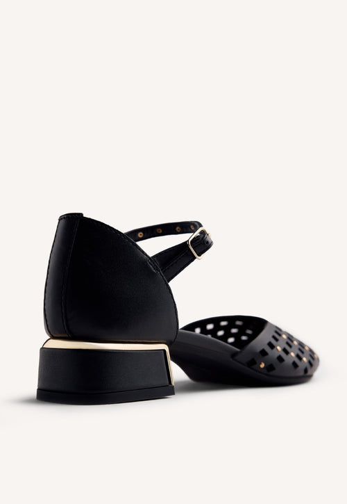 ZAPATOS TACÓN PIEL TACHAS ONSTED