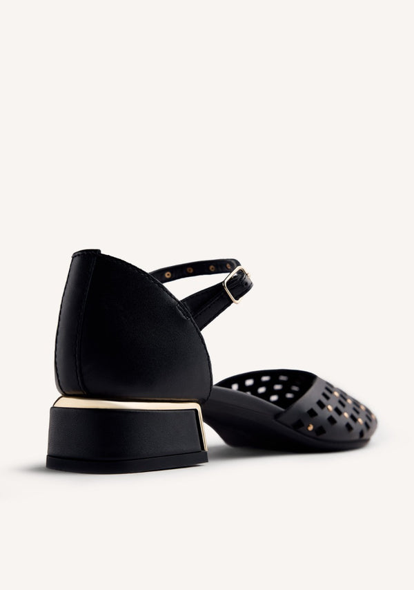 BALLERINE PELLE CON BORCHIE ONSTED