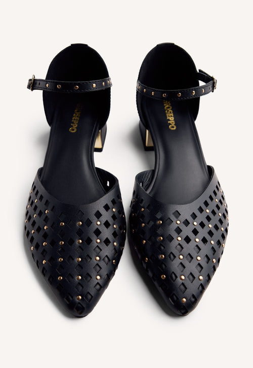 ZAPATOS TACÓN PIEL TACHAS ONSTED