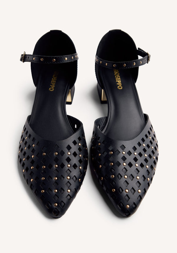 BALLERINE PELLE CON BORCHIE ONSTED