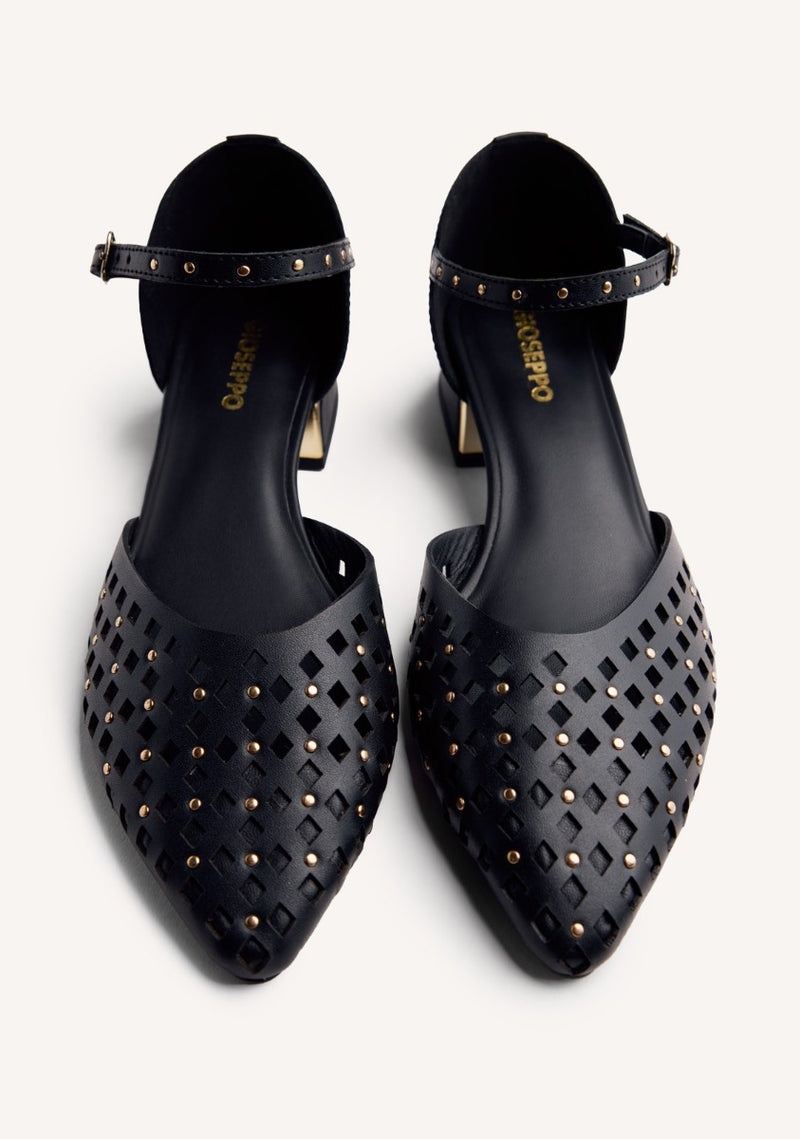 BALLERINE PELLE CON BORCHIE ONSTED
