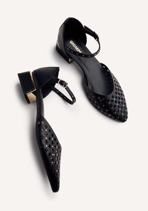 BALLERINE PELLE CON BORCHIE ONSTED