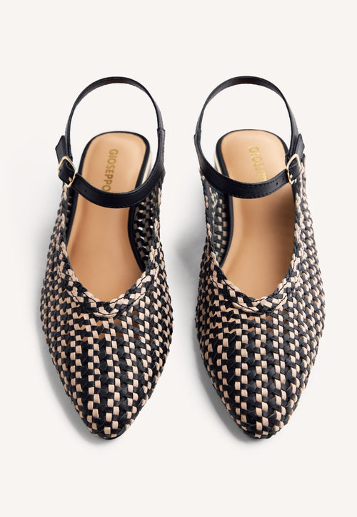 ZAPATOS TACÓN DESTALONADOS PIEL TRENZADA HOYT