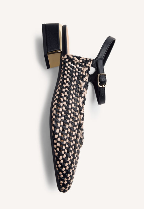 ZAPATOS TACÓN DESTALONADOS PIEL TRENZADA HOYT