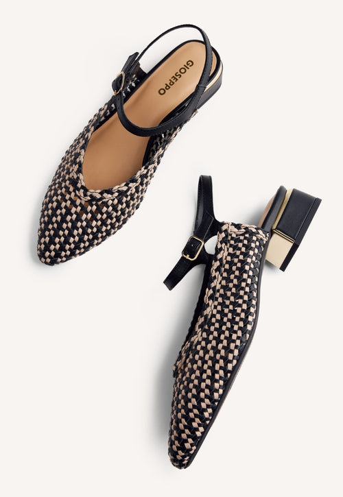 ZAPATOS TACÓN DESTALONADOS PIEL TRENZADA HOYT