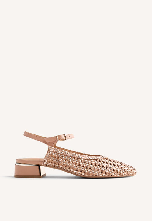 ZAPATOS TACÓN DESTALONADOS PIEL TRENZADA HOYT