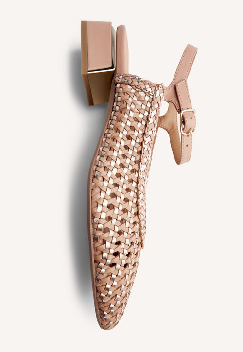 ZAPATOS TACÓN DESTALONADOS PIEL TRENZADA HOYT