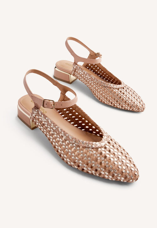 ZAPATOS TACÓN DESTALONADOS PIEL TRENZADA HOYT