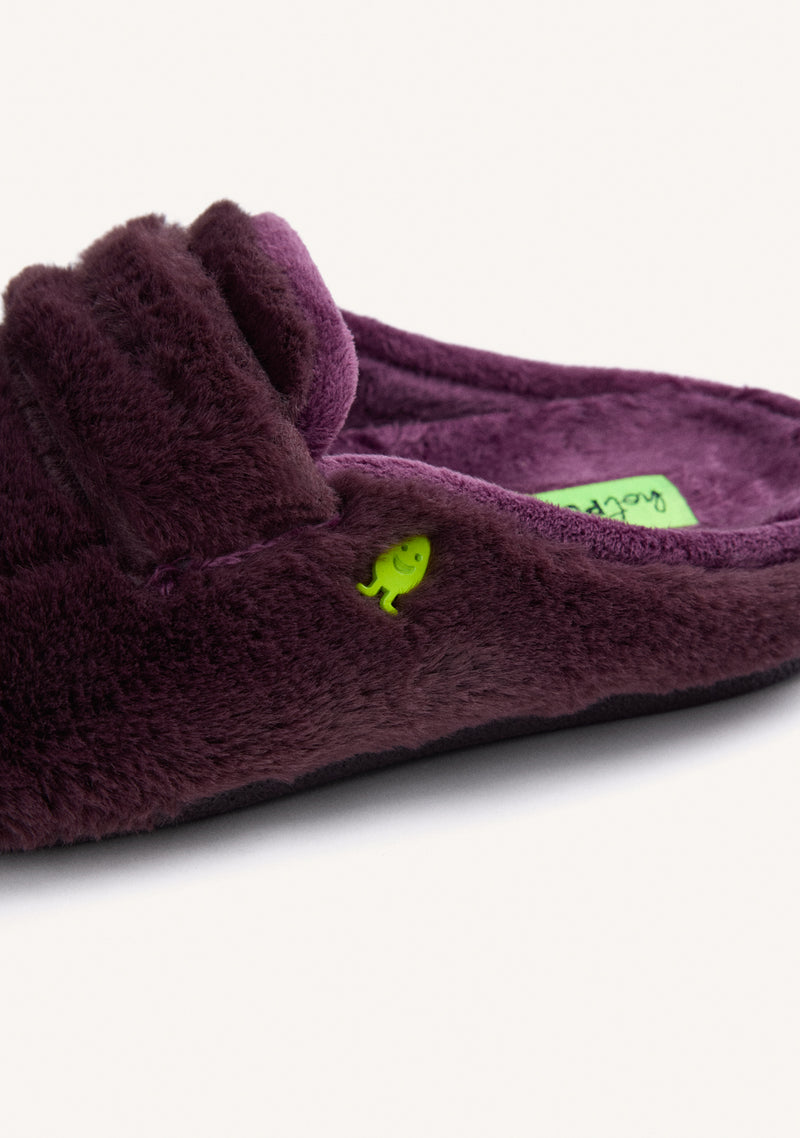 MICROFIBER MOCCASIN TYPE HOUSE SLIPPERS HARRIETTA