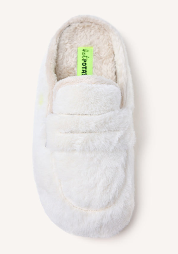 PANTOUFLES TYPE MOCASSIN MICROFIBRE HARRIETA