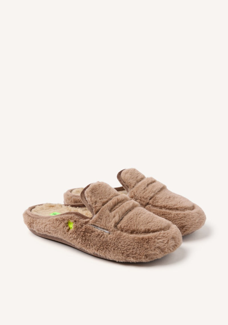 PANTOUFLES TYPE MOCASSIN MICROFIBRE HARRIETA