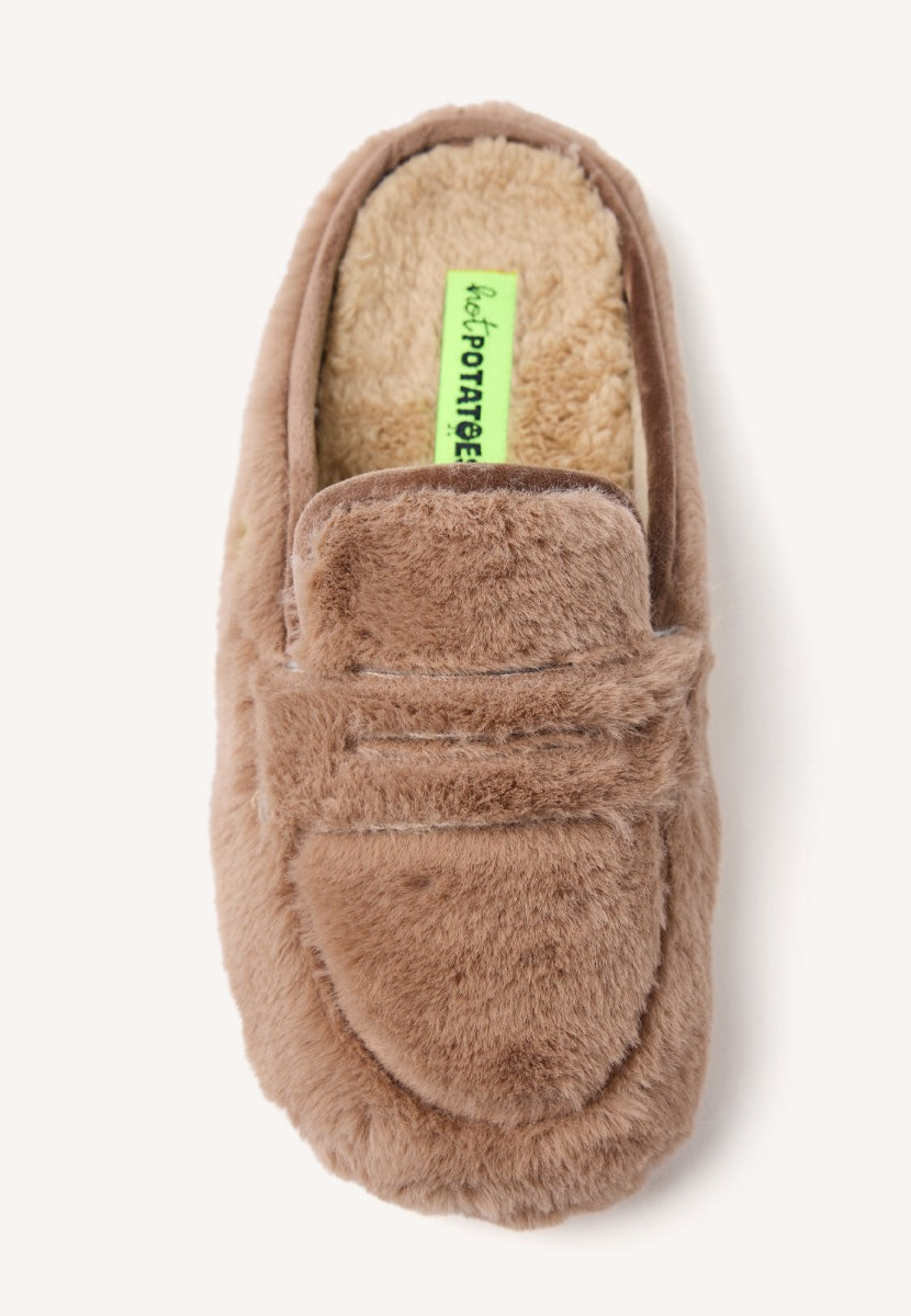 PANTOUFLES TYPE MOCASSIN MICROFIBRE HARRIETA