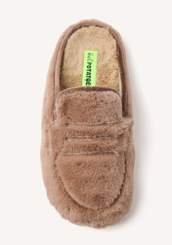 PANTOUFLES TYPE MOCASSIN MICROFIBRE HARRIETA