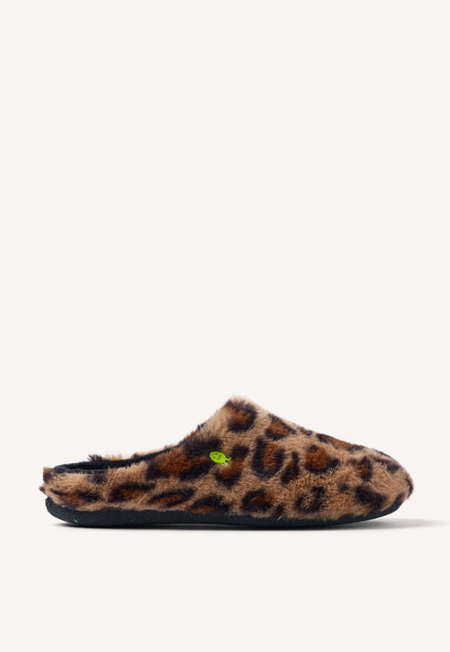 ANIMAL PRINT FUR HOUSE SLIPPERS AUDUBON