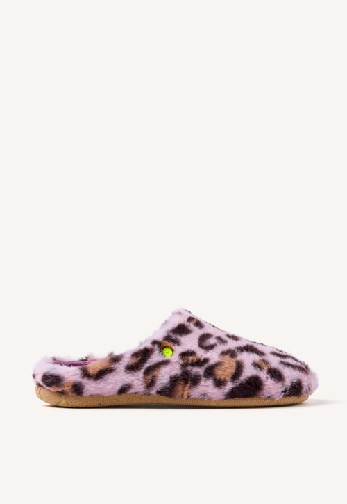 ANIMAL PRINT FUR HOUSE SLIPPERS AUDUBON