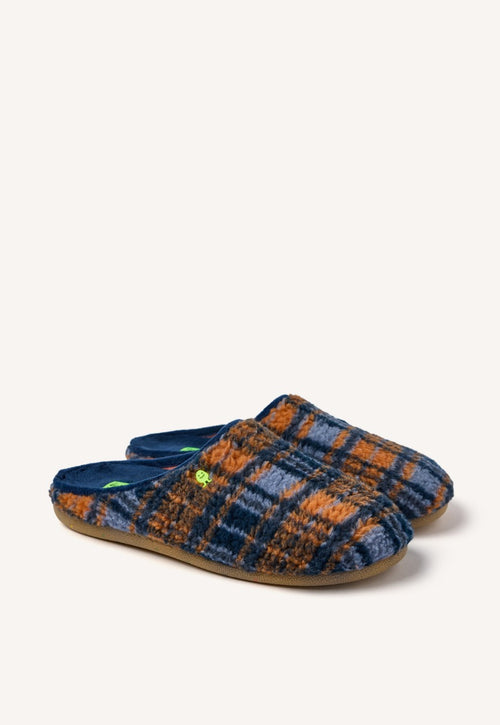 SHERPA FUR PLAID SLIPPERS GARVIN