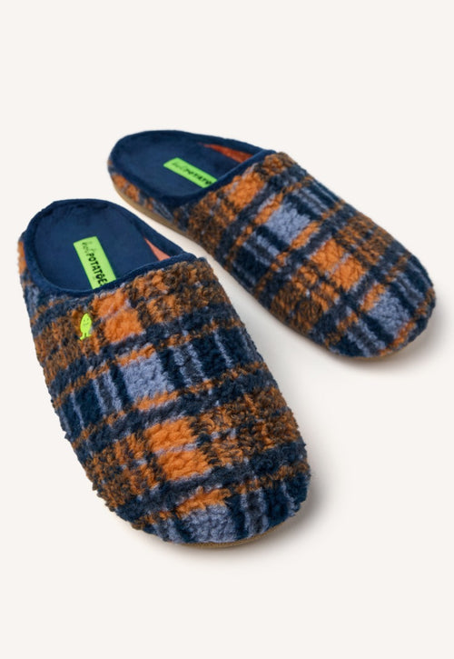SHERPA FUR PLAID SLIPPERS GARVIN