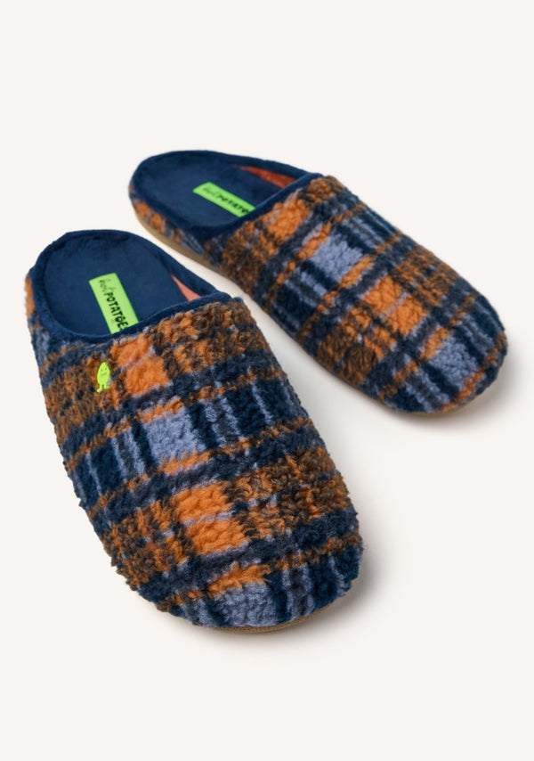 SHERPA FUR PLAID SLIPPERS GARVIN