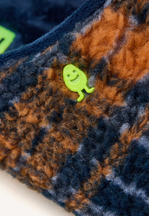 SHERPA FUR PLAID SLIPPERS GARVIN