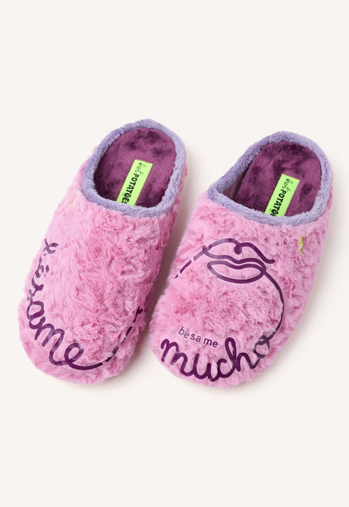 FUR HOUSE SLIPPERS PHRASE LUPTON