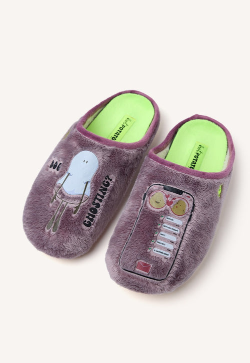 FUR HOUSE SLIPPERS DRAWING SLAYTON