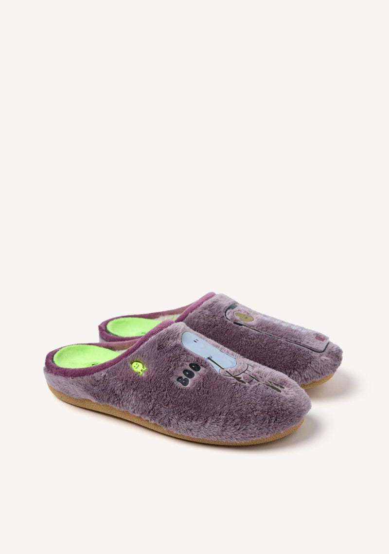 PANTOUFLES FOURRURE MOTIF SLAYTON