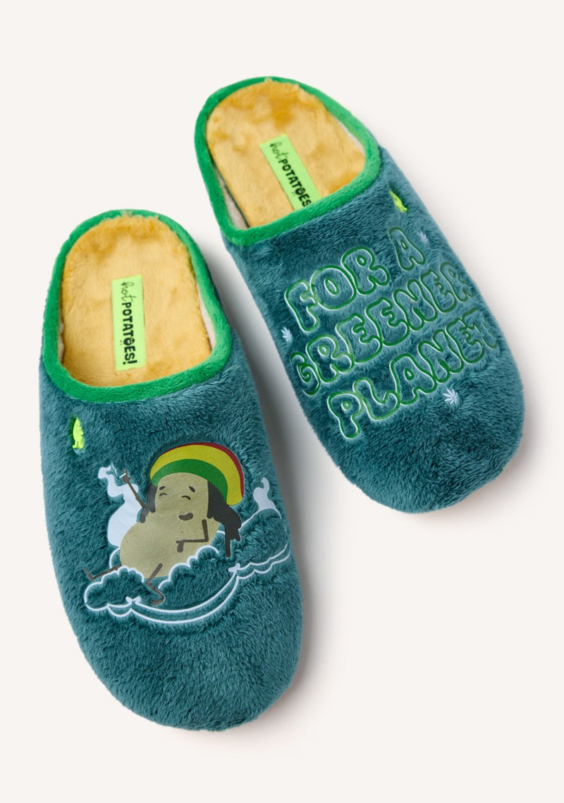ZAPATILLAS DE CASA PELO DIBUJO Y FRASE SHAKOPEE