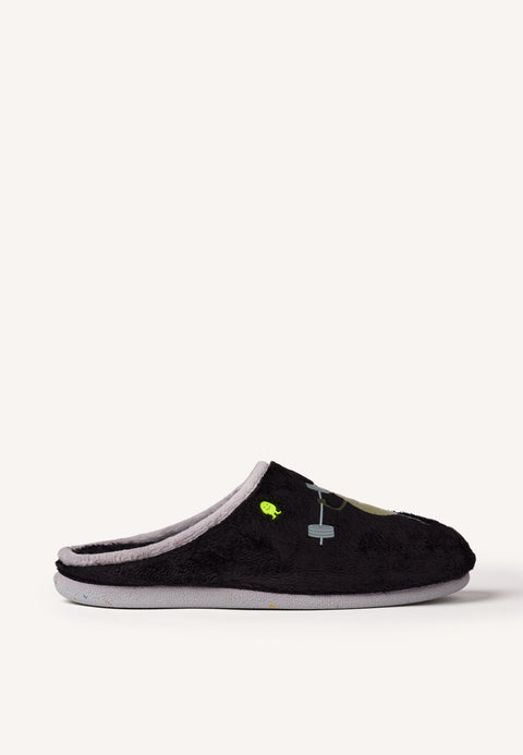 ZAPATILLAS DE CASA PELO DIBUJO Y FRASE RUTLEDGE