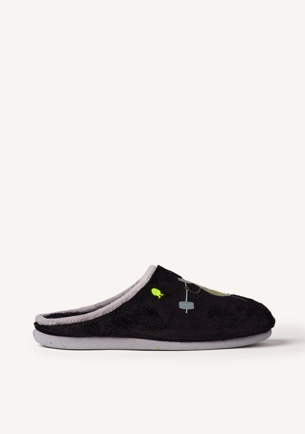 ZAPATILLAS DE CASA PELO DIBUJO Y FRASE RUTLEDGE