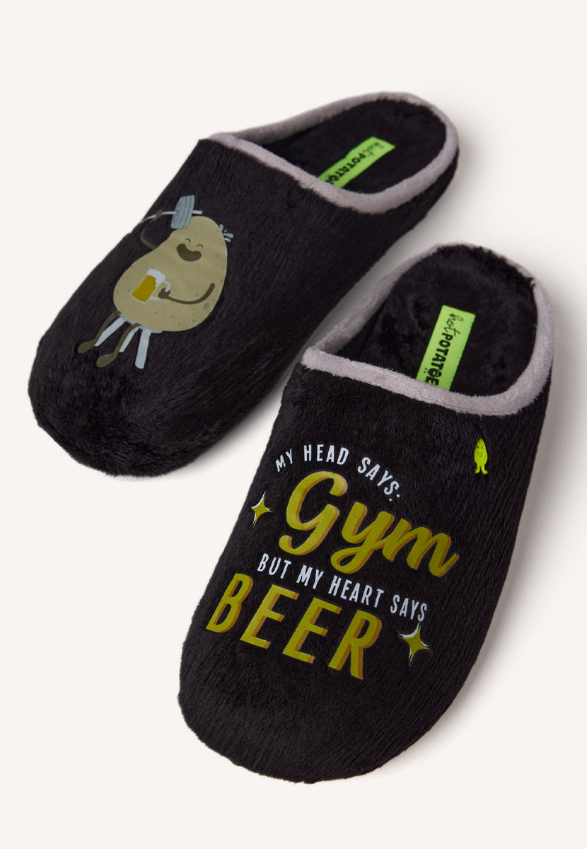 ZAPATILLAS DE CASA PELO DIBUJO Y FRASE RUTLEDGE