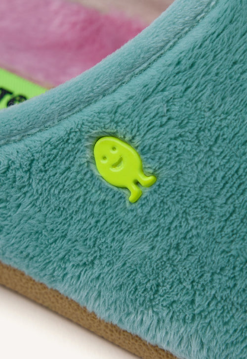 FUR HOUSE SLIPPERS PHRASE SUNBURG