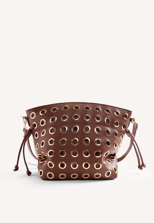 EYELET BUCKET BAG WAUBUN