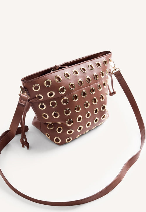 EYELET BUCKET BAG WAUBUN